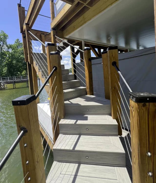 Custom Docks waterfront construction work