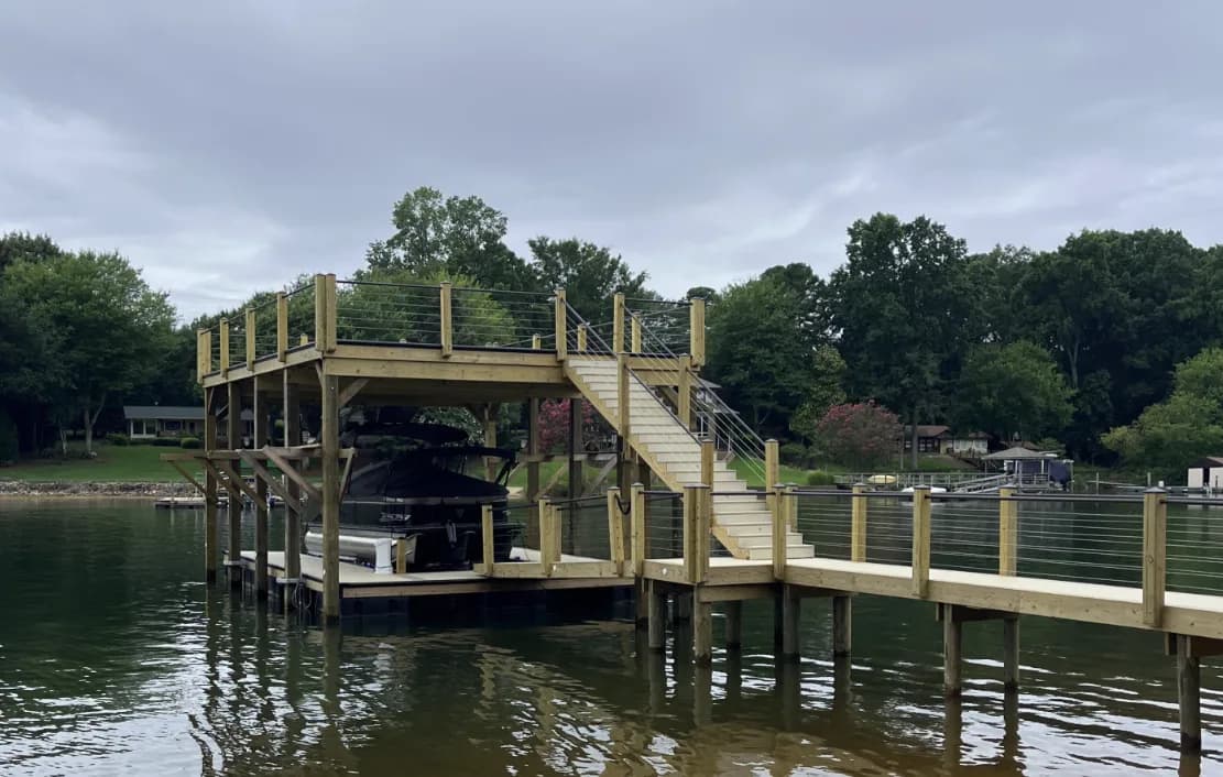Custom Docks waterfront construction work