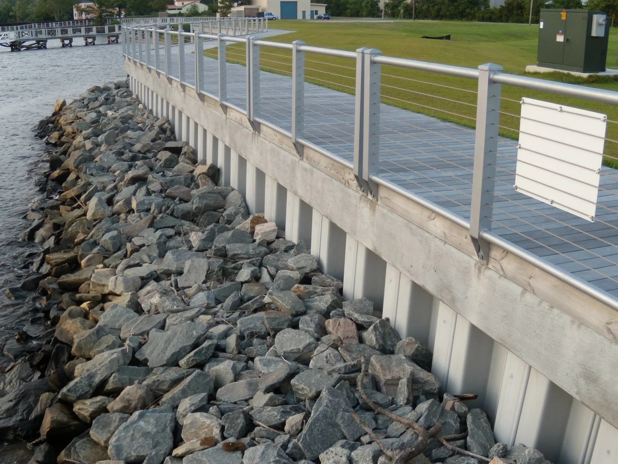 Seawalls waterfront construction work